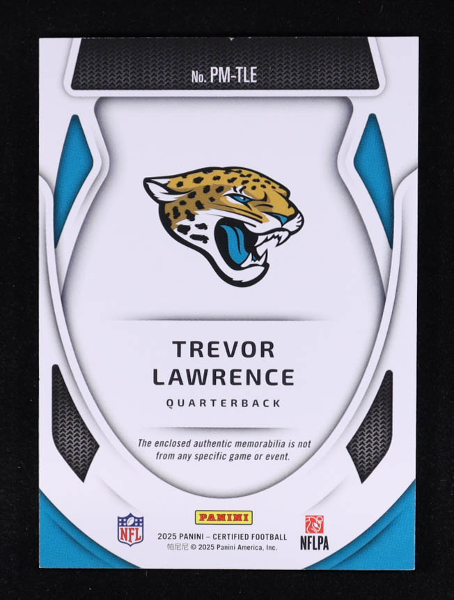 Trevor Lawrence 2025 Certified Pro Materials Blue #14 #10/49 at PristineAuction.com Trevor Lawrence 2025 Certified Pro Materials Blue #14 #10/49 at PristineAuction.com