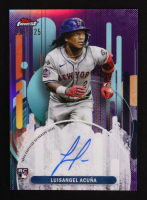 Luisangel Acuna 2025 Finest Autographs Purple Refractors #FALA #036/125 RC at PristineAuction.com