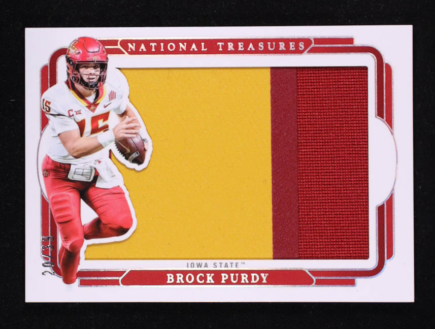 Brock Purdy 2025 Panini National Treasures Collegiate Silhouettes Silver #6 #20/39 at PristineAuction.com Brock Purdy 2025 Panini National Treasures Collegiate Silhouettes Silver #6 #20/39 at PristineAuction.com