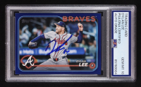 Dylan Lee Signed 2024 Topps Update Series Blue Parallel #US120 (PSA | Autograph Graded PSA 10) at PristineAuction.com