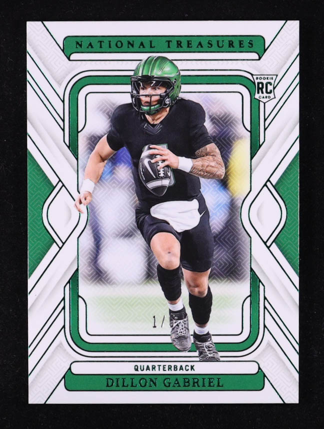 Dillon Gabriel 2025 Panini National Treasures Collegiate Century Emerald #29 #1/5 RC at PristineAuction.com Dillon Gabriel 2025 Panini National Treasures Collegiate Century Emerald #29 #1/5 RC at PristineAuction.com