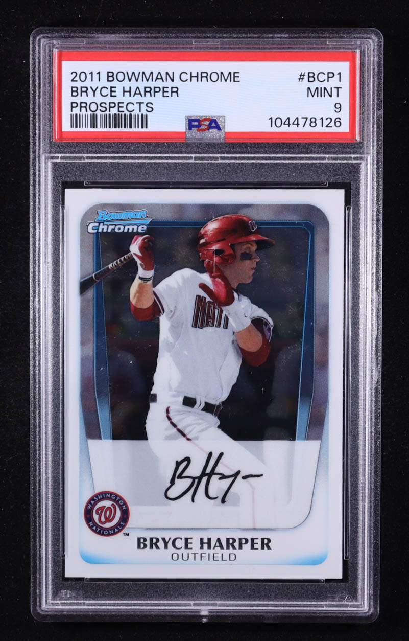 Bryce Harper 2011 Bowman Chrome Prospects #BCP1 (PSA 9) at PristineAuction.com Bryce Harper 2011 Bowman Chrome Prospects #BCP1 (PSA 9) at PristineAuction.com