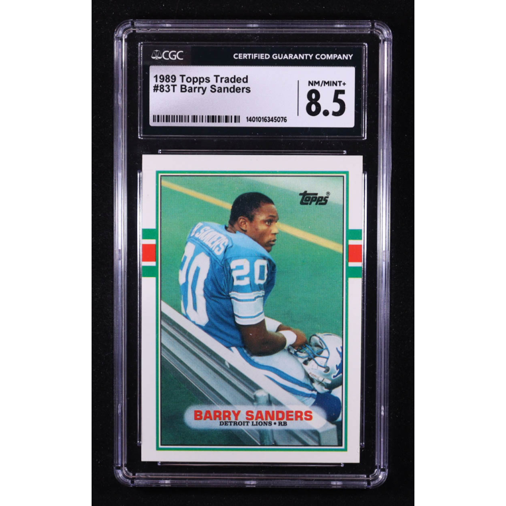 Barry Sanders 1989 Topps Traded #83T RC (CGC 8.5) at PristineAuction.com