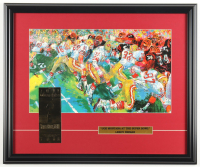 "Joe Montana at the Super Bowl" Custom Framed Leroy Neiman Art Lithograph Display at PristineAuction.com