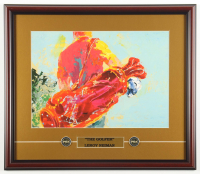 "The Golfer" Custom Framed Leroy Neiman Art Lithograph Display at PristineAuction.com
