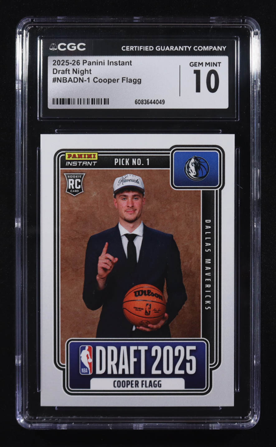 Cooper Flagg 2025-26 Panini Instant Draft Night #NBADN1 RC (CGC 10) at PristineAuction.com Cooper Flagg 2025-26 Panini Instant Draft Night #NBADN1 RC (CGC 10) at PristineAuction.com