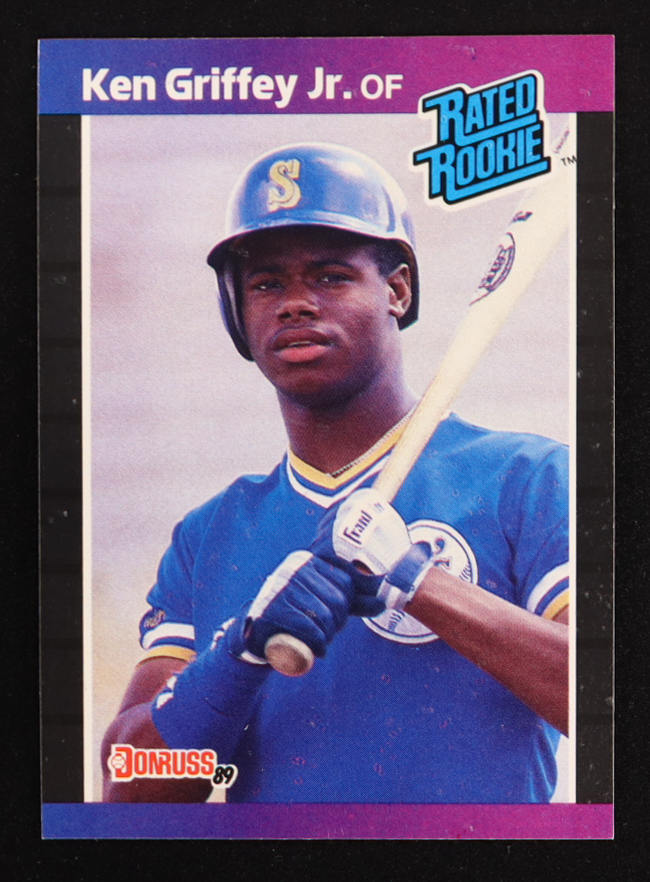 Ken Griffey Jr. 1989 Donruss #33 UER/Born in Donora, PA RR RC at PristineAuction.com Ken Griffey Jr. 1989 Donruss #33 UER/Born in Donora, PA RR RC at PristineAuction.com