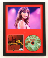 Taylor Swift Signed Custom Framed "The Life of a Showgirl" CD Album Insert Display with Disc (ACOA) at PristineAuction.com