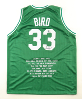 Larry Bird Signed Career Highlight Stat Jersey (Beckett) at PristineAuction.com