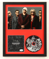 "Def Leppard" Custom Framed "Diamond Star Halos" CD Album Insert Display with Disc Band-Signed By (5) with Joe Elliott, Rick Savage, Phil Collen, Rick Allen (ACOA) at PristineAuction.com