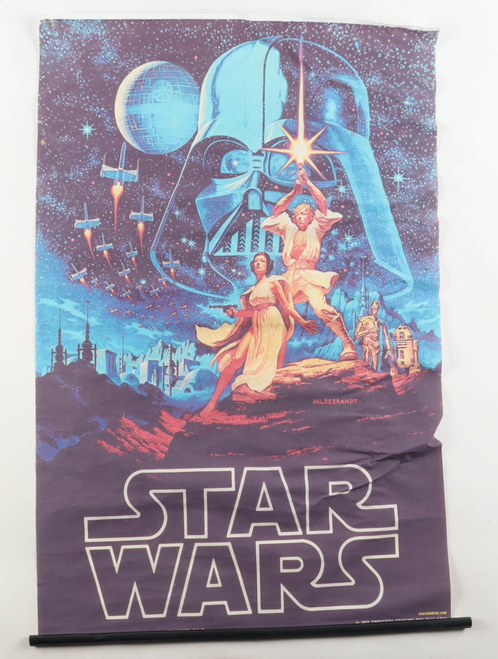 1977 Vintage Star Wars Canvas Banner at PristineAuction.com 1977 Vintage Star Wars Canvas Banner at PristineAuction.com