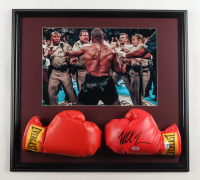 Mike Tyson Signed Custom Framed Set of (2) Everlast Boxing Gloves Display (Tyson & PSA) at PristineAuction.com