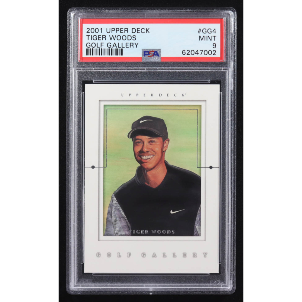 Tiger Woods 2001 Upper Deck Golf Gallery #GG4 RC (PSA 9) at PristineAuction.com