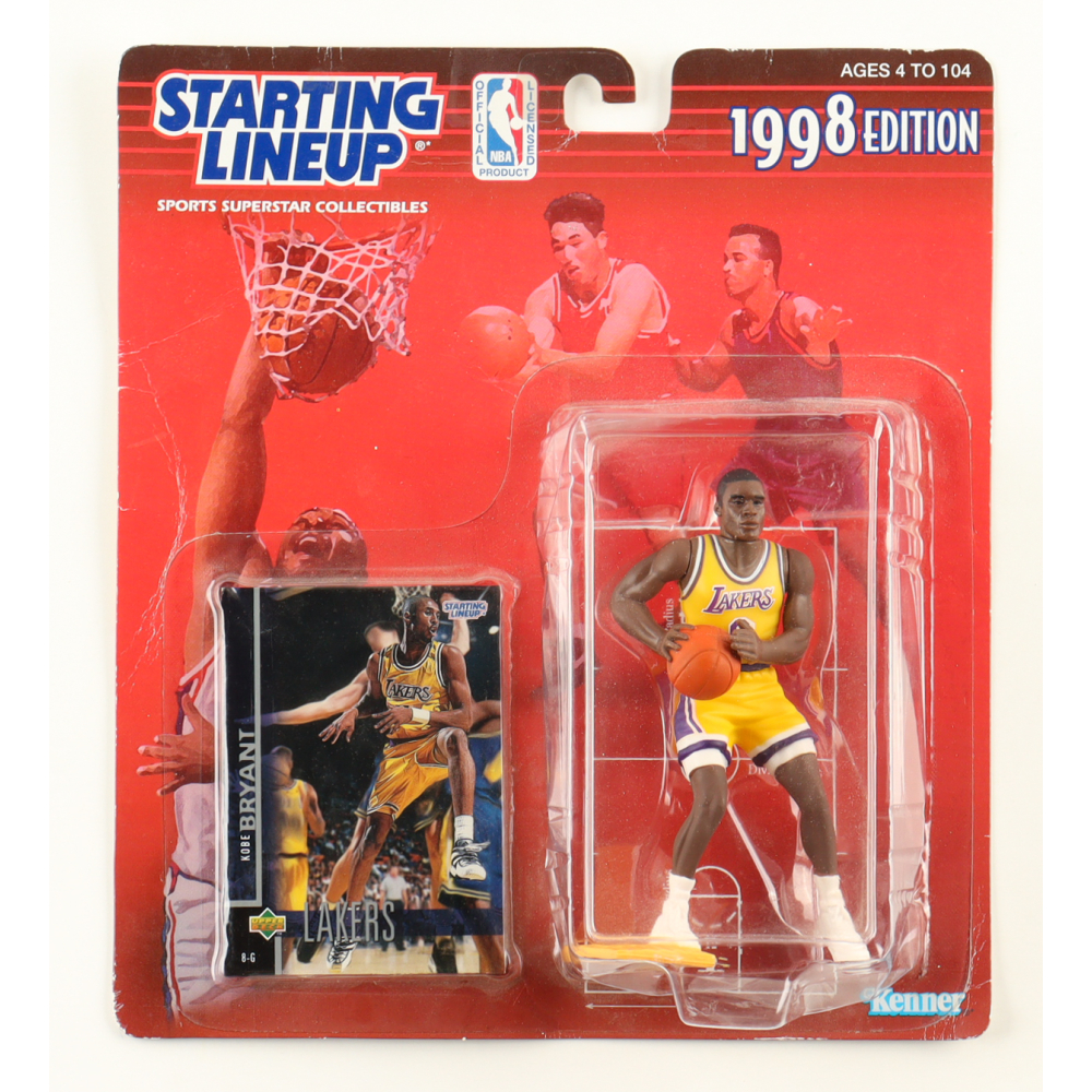 Kobe Bryant 1998 Starting Lineup Basketball Action Figure with Trading Card at PristineAuction.com