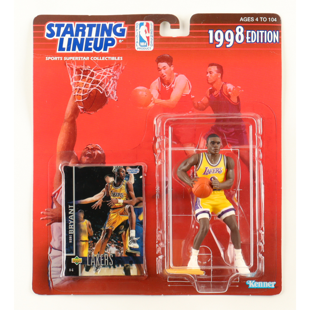 Kobe Bryant 1998 Starting Lineup Basketball Action Figure with Trading Card at PristineAuction.com