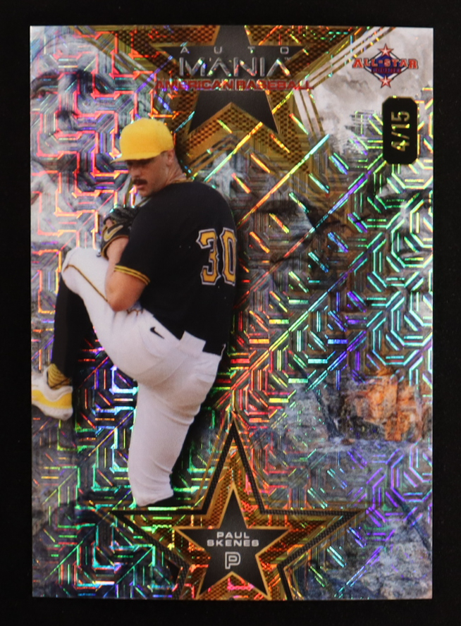 Paul Skenes 2024 Wild Card Auto Mania American Baseball Mount Rushmore Mojo #AMAS-PS #04/15 RC at PristineAuction.com Paul Skenes 2024 Wild Card Auto Mania American Baseball Mount Rushmore Mojo #AMAS-PS #04/15 RC at PristineAuction.com