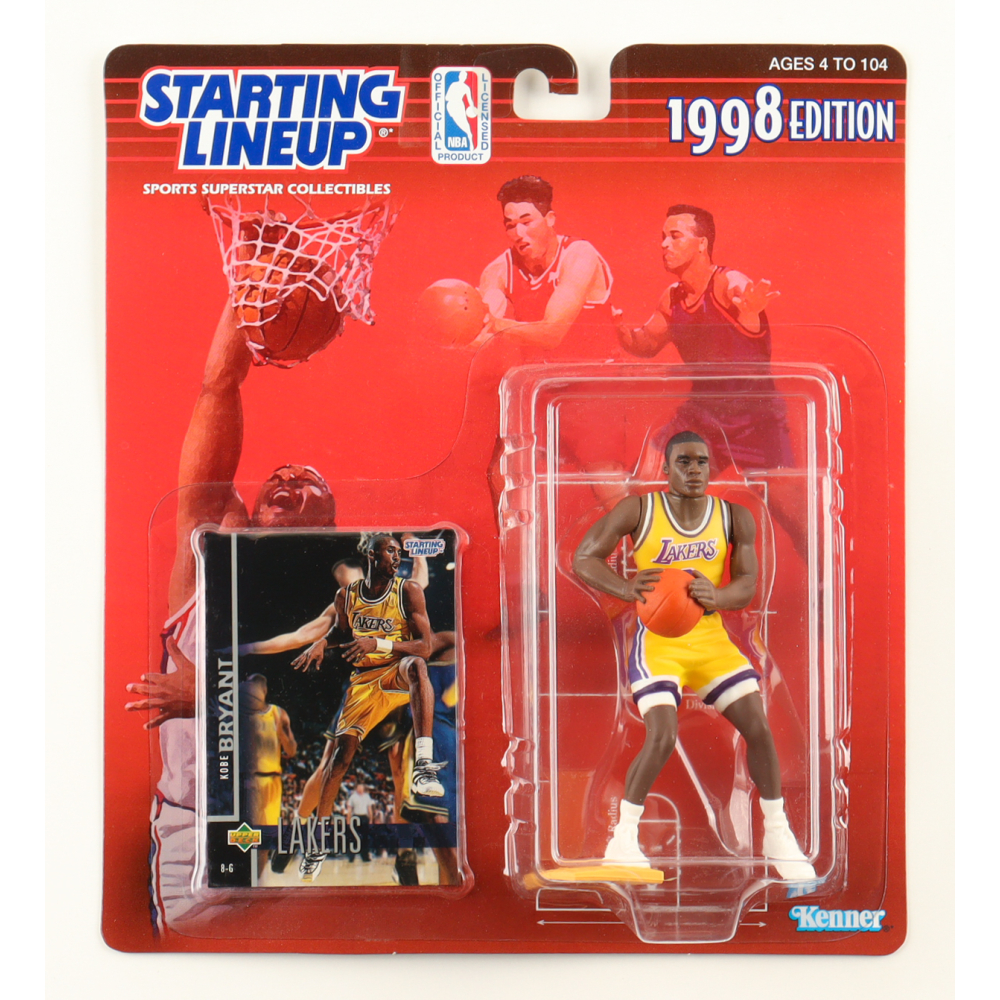 Kobe Bryant 1998 Starting Lineup Basketball Action Figure with Trading Card at PristineAuction.com