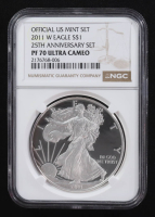 2011-W American Silver Eagle $1 Coin 25th Anniversary (NGC Proof 70 Ultra Cameo) at PristineAuction.com