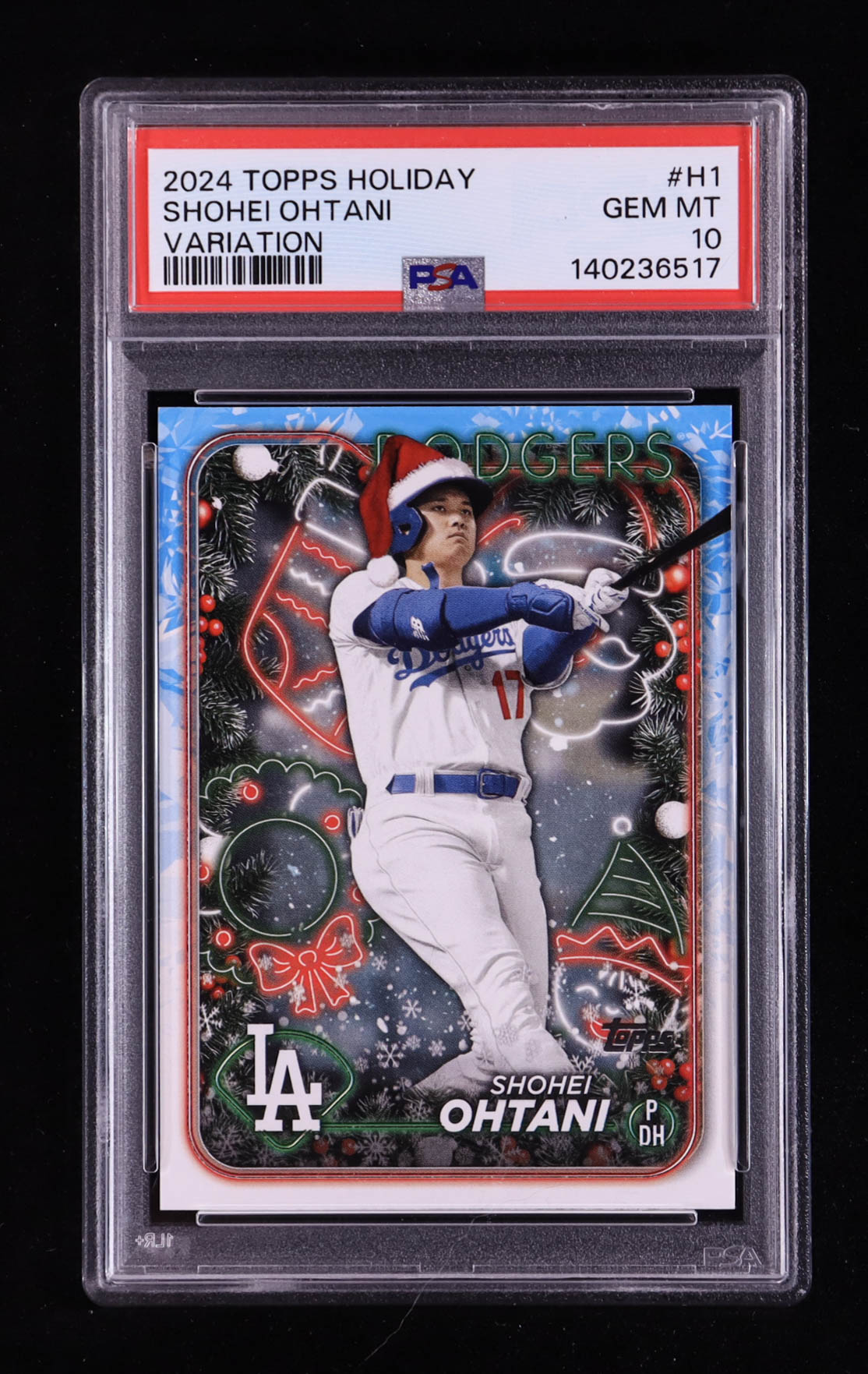 Shohei Ohtani 2024 Topps Holiday Photo Variations #H1 (PSA 10) at PristineAuction.com Shohei Ohtani 2024 Topps Holiday Photo Variations #H1 (PSA 10) at PristineAuction.com