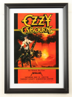 1986 "Ozzy Osbourne & Metallica" Fort Worth Concert Custom Framed Poster Display at PristineAuction.com