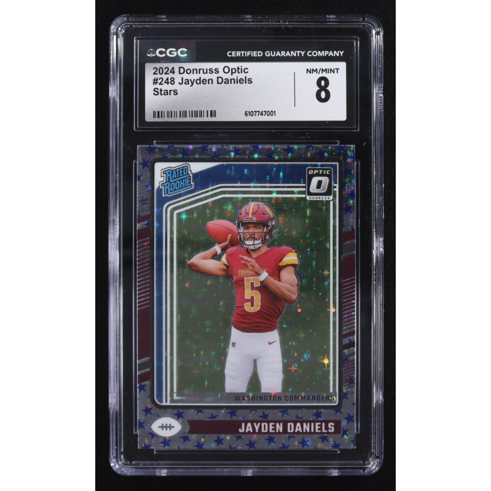 Jayden Daniels 2024 Panini Donruss Optic Stars RR #248 RC (CGC 8) at PristineAuction.com