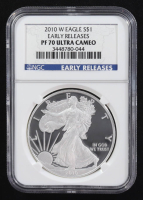 2010-W American Silver Eagle $1 Coin Early Releases (NGC Proof 70 Ultra Cameo) at PristineAuction.com