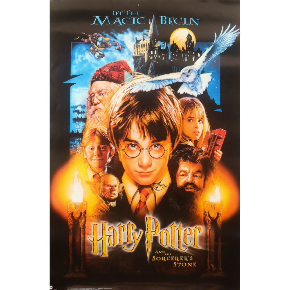 Daniel Radcliffe Signed "Harry Potter and the Sorcerer's Stone" 24x36 Movie Poster (ACOA) at PristineAuction.com
