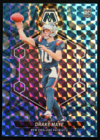 Drake Maye 2024 Panini Mosaic Mosaic Reactive Blue #303 RC at PristineAuction.com