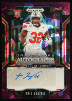 TreVeyon Henderson 2025 Panini Prizm Draft Picks Draft Picks Autographs Purple Ice #41 #155/199 RC at PristineAuction.com