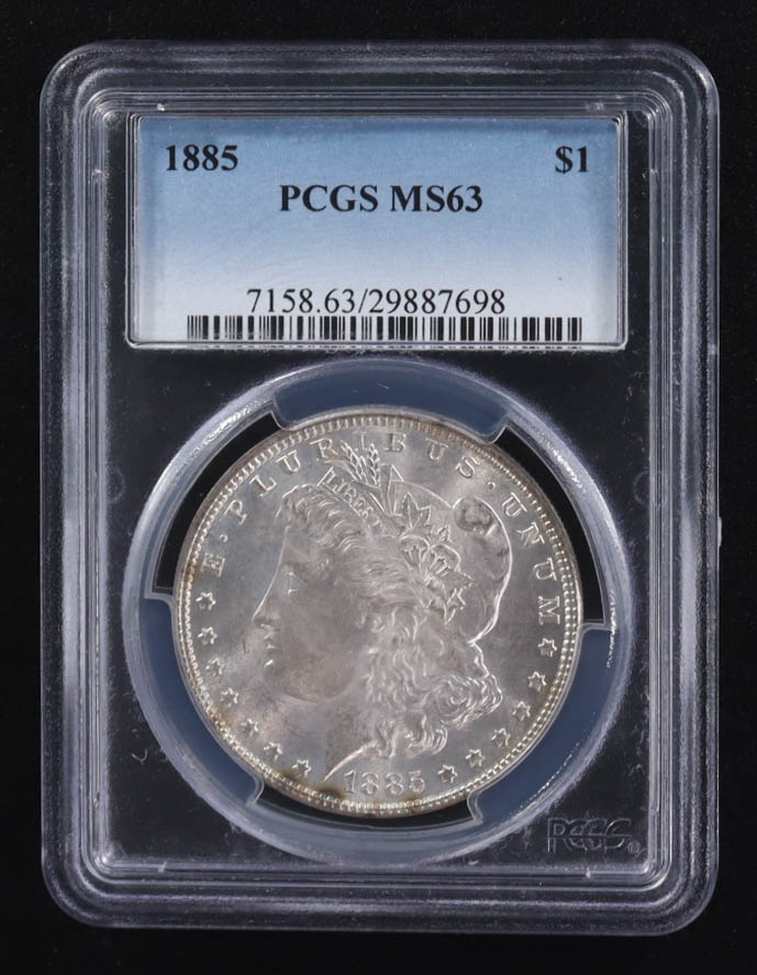 1885 Morgan Silver Dollar (PCGS MS63) at PristineAuction.com 1885 Morgan Silver Dollar (PCGS MS63) at PristineAuction.com