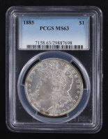 1885 Morgan Silver Dollar (PCGS MS63) at PristineAuction.com