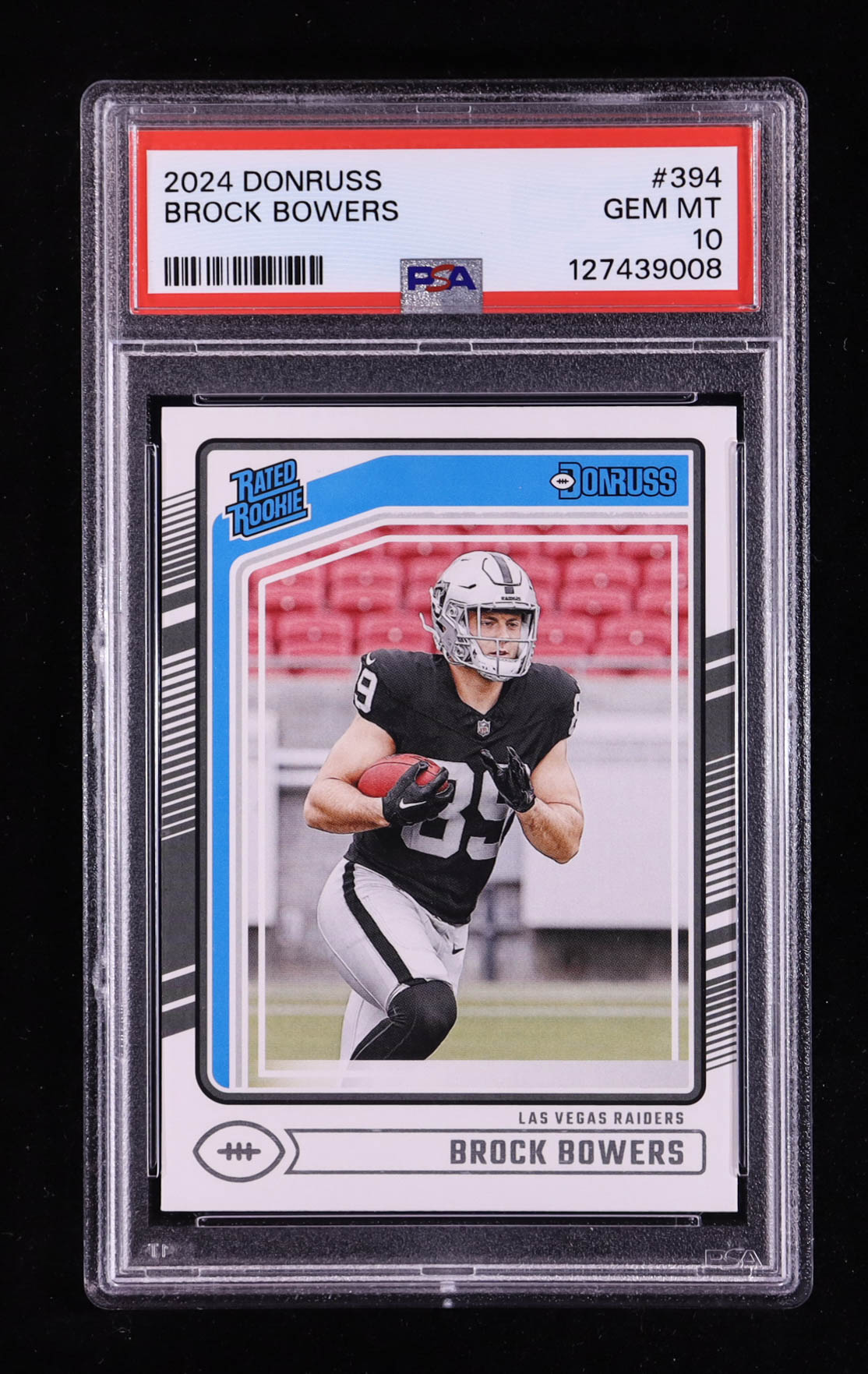 Brock Bowers 2024 Donruss #394 RR RC (PSA 10) at PristineAuction.com Brock Bowers 2024 Donruss #394 RR RC (PSA 10) at PristineAuction.com