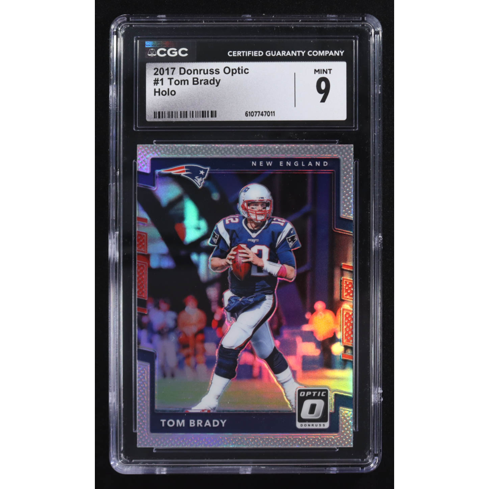 Tom Brady 2017 Panini Donruss Optic Holo #1 (CGC 9) at PristineAuction.com