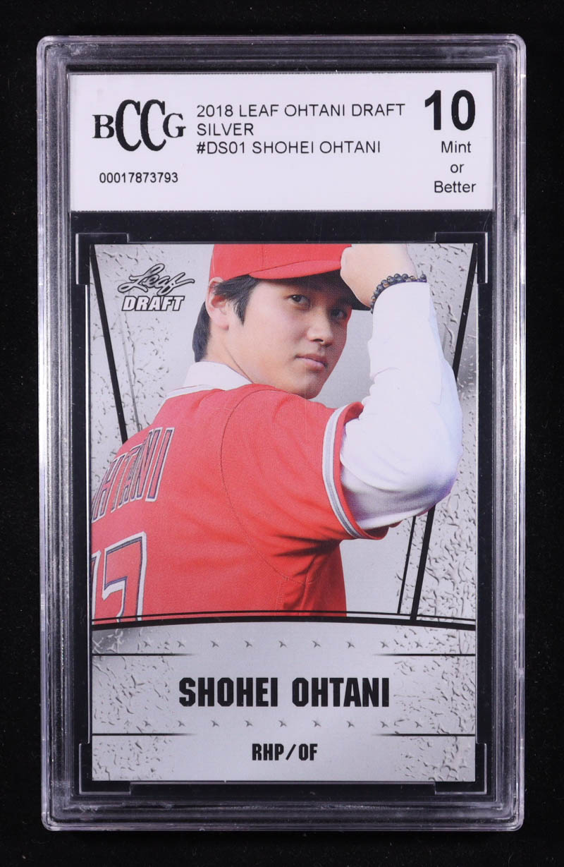 Shohei Ohtani 2018 Leaf Draft Silver #DS01 RC (BCCG 10) at PristineAuction.com Shohei Ohtani 2018 Leaf Draft Silver #DS01 RC (BCCG 10) at PristineAuction.com