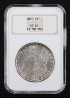 1887 Morgan Silver Dollar (NGC MS64) OH (Toned) at PristineAuction.com