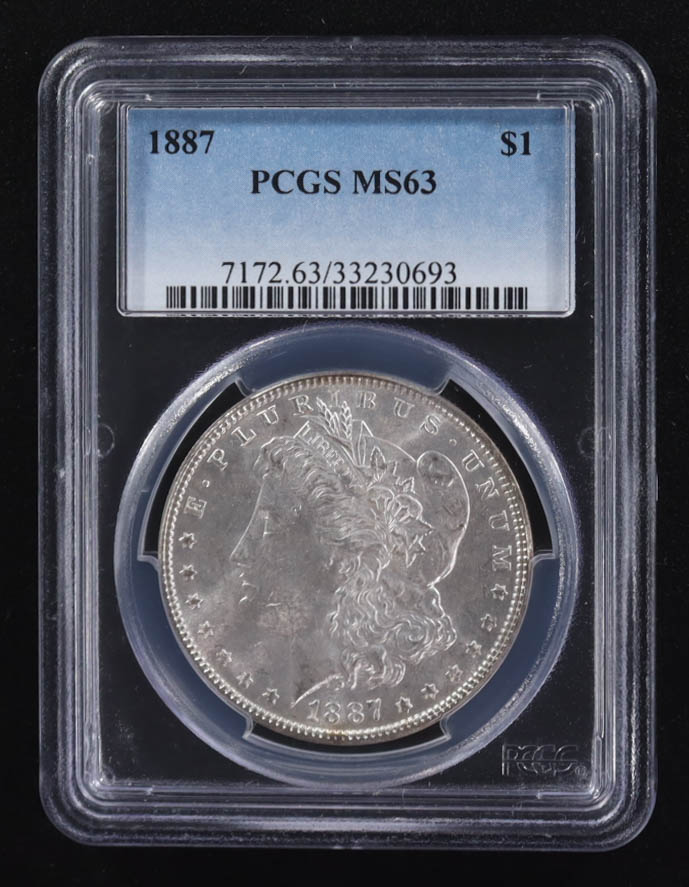 1887 Morgan Silver Dollar (PCGS MS63) at PristineAuction.com 1887 Morgan Silver Dollar (PCGS MS63) at PristineAuction.com