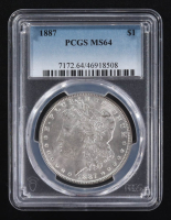 1887 Morgan Silver Dollar (PCGS MS64) at PristineAuction.com