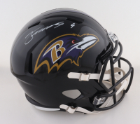 Zay Flowers Signed Ravens Full-Size Speed Helmet (Beckett) at PristineAuction.com