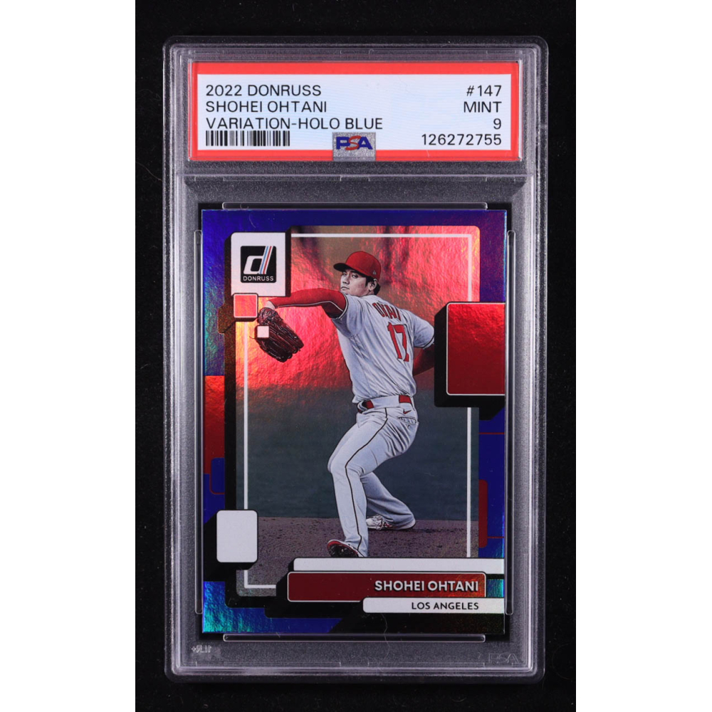 Shohei Ohtani 2022 Donruss Variations Holo Blue #147 (PSA 9) at PristineAuction.com