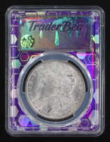 1902-O Morgan Silver Dollar - Holographic Bee Frame Holder (PCGS MS63) at PristineAuction.com