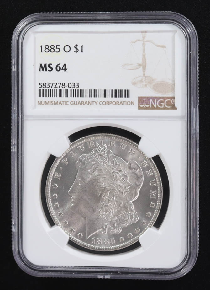 1885-O Morgan Silver Dollar (NGC MS64) at PristineAuction.com 1885-O Morgan Silver Dollar (NGC MS64) at PristineAuction.com