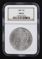 1886 Morgan Silver Dollar (NGC MS63) at PristineAuction.com
