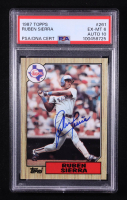Ruben Sierra Signed 1987 Topps #261 RC (PSA 6 | Autograph Graded 10) at PristineAuction.com
