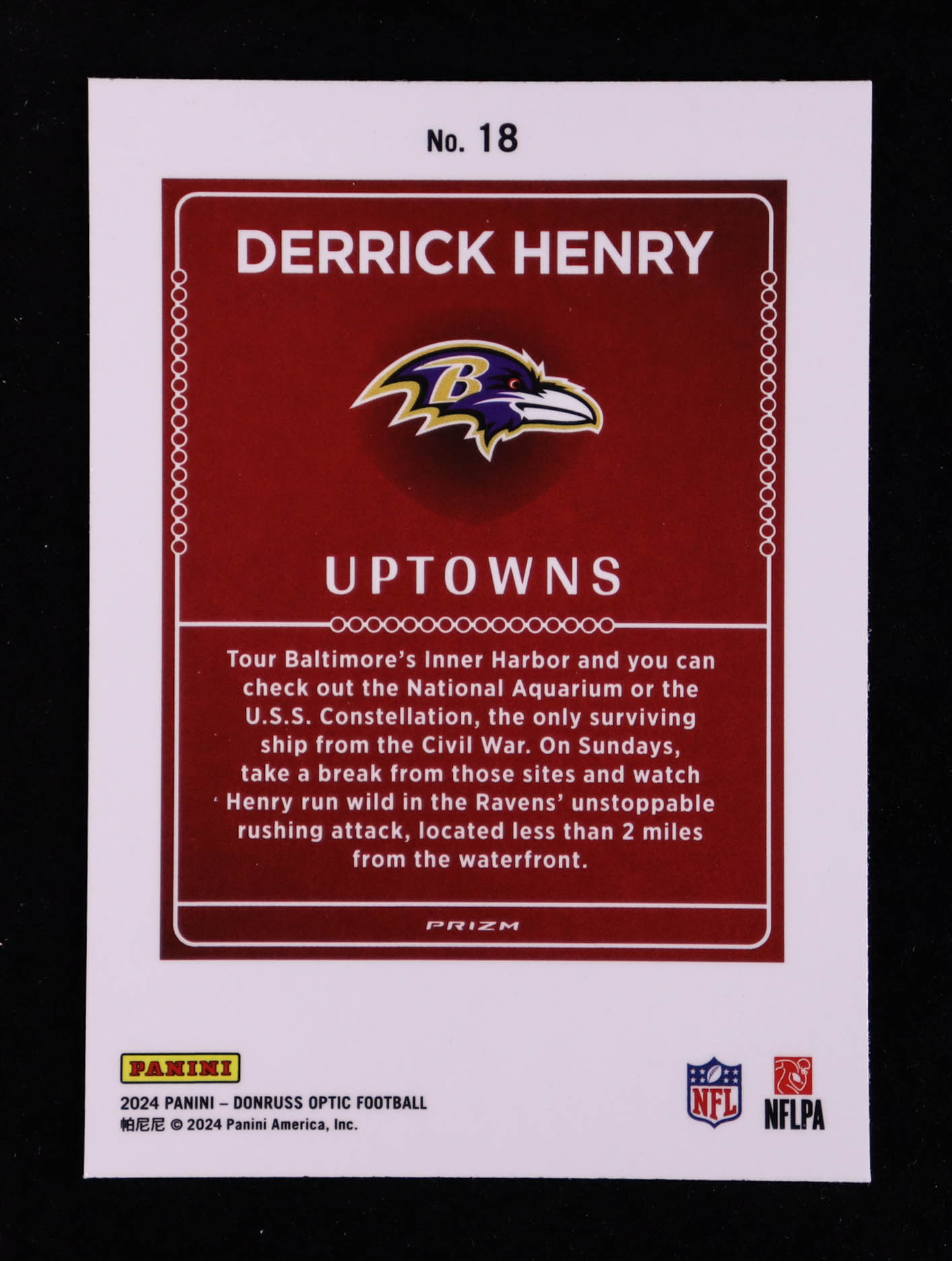 Derrick Henry 2024 Donruss Optic Uptowns #18 at PristineAuction.com Derrick Henry 2024 Donruss Optic Uptowns #18 at PristineAuction.com
