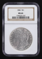 1886 Morgan Silver Dollar (NGC MS64) at PristineAuction.com