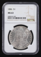 1886 Morgan Silver Dollar (NGC MS63) at PristineAuction.com