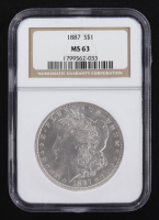 1887 Morgan Silver Dollar (NGC MS63) at PristineAuction.com