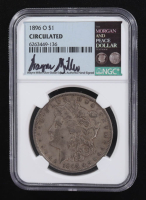 1896-O Morgan Silver Dollar - Wayne Miller Signed Label (NGC Circulated) at PristineAuction.com
