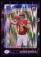 Jayden Daniels 2024 Donruss Optic Purple Shock #248 RR RC at PristineAuction.com