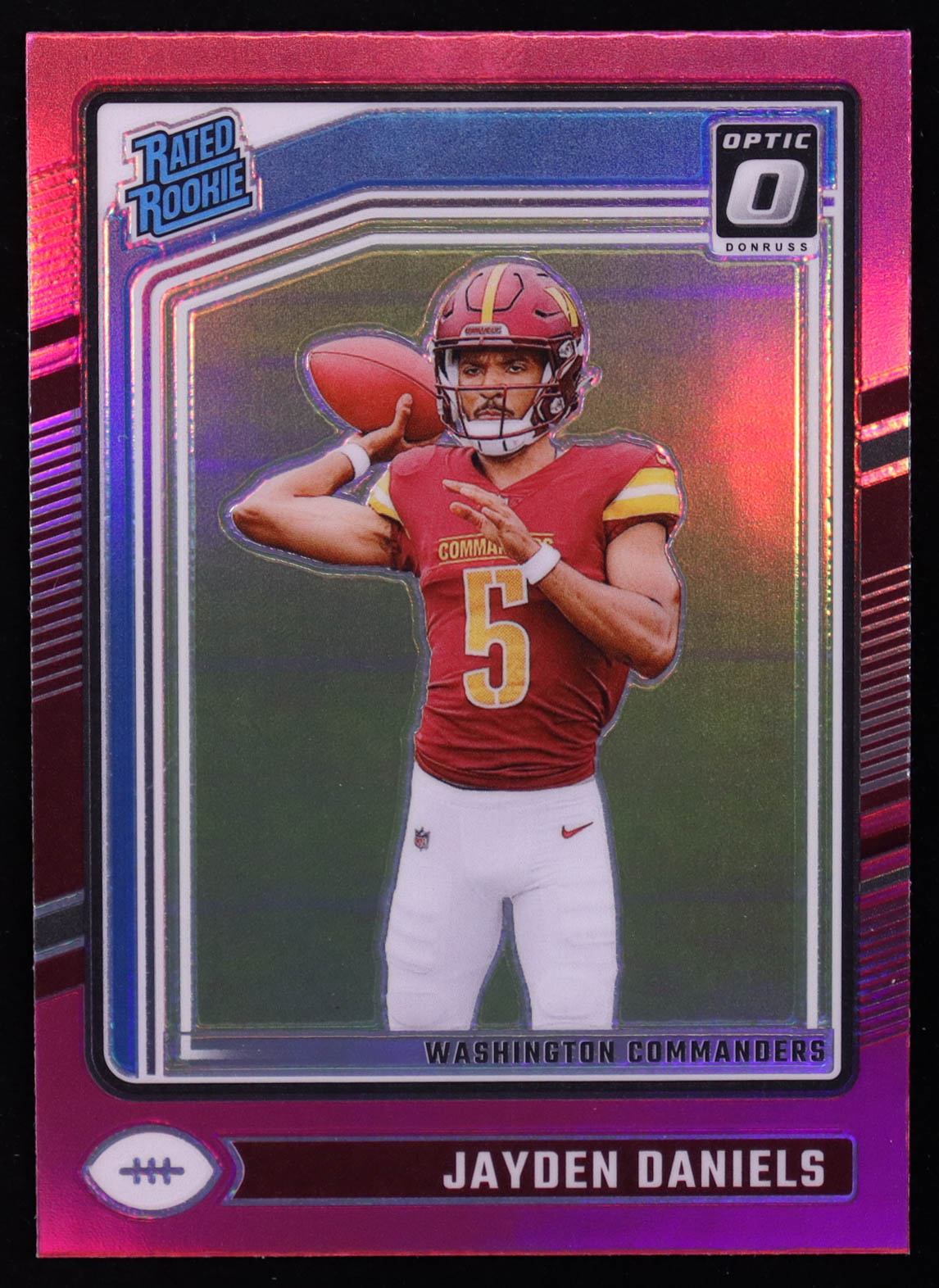 Jayden Daniels 2024 Donruss Optic Pink #248 RR RC at PristineAuction.com Jayden Daniels 2024 Donruss Optic Pink #248 RR RC at PristineAuction.com